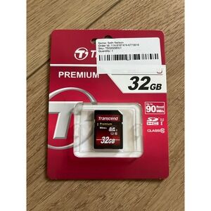Transcend‎ Premium 32GB UHS I SDHC Memory Card Class 10 Up to 90MBs Read
